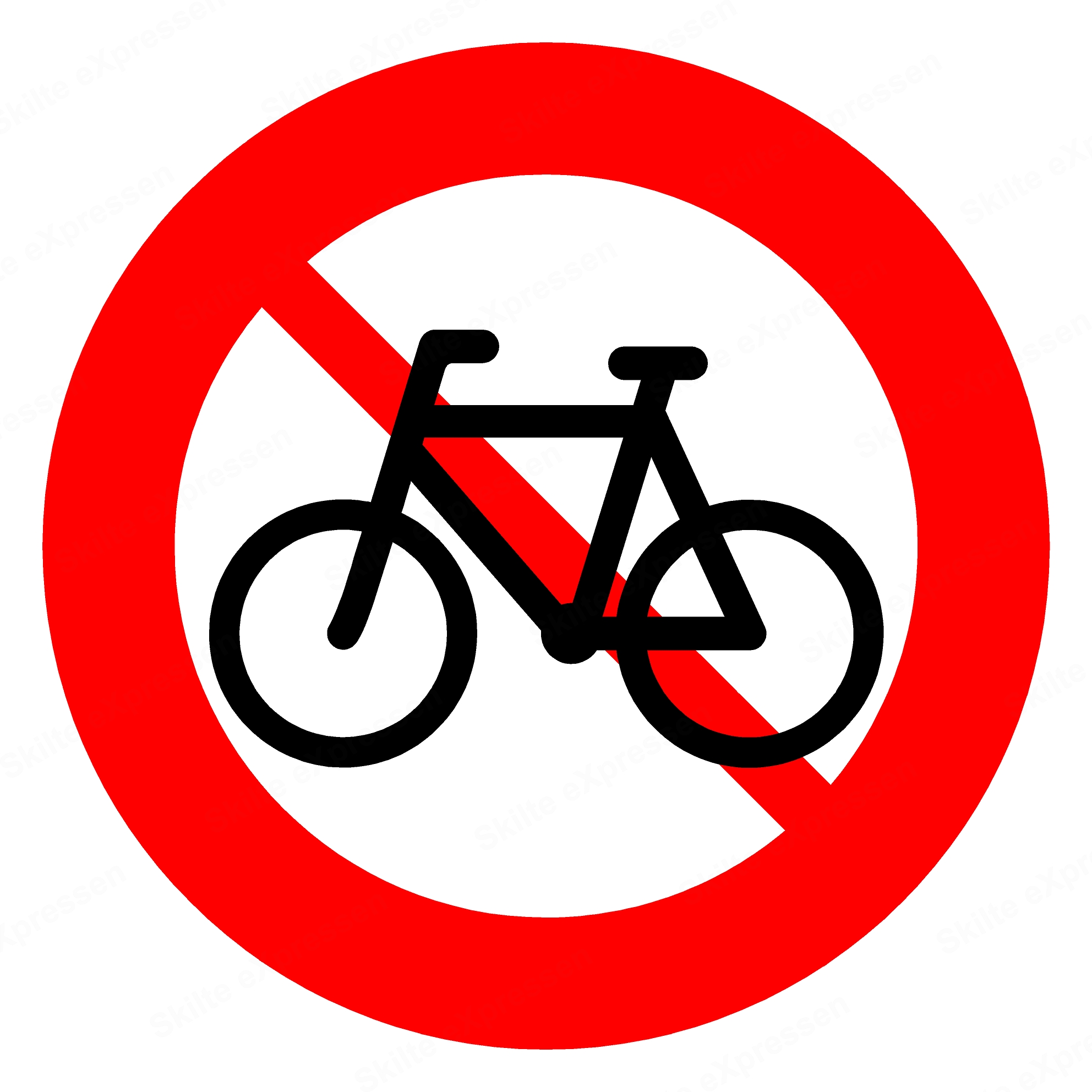 C25.1 - Cykel og lille knallert forbudt - Ø 50cm - T3 - Skilte eXpressen